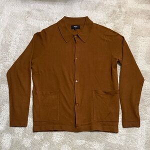 Men's Orange Casual Button Down Cardigan Sweater by RUDIE London size Large